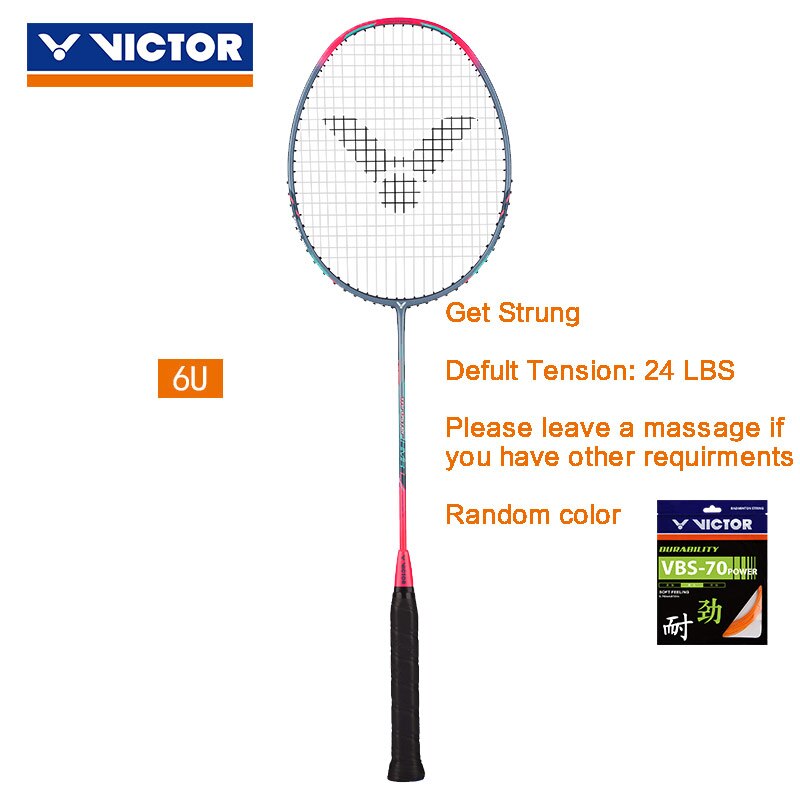 VICTOR original 5U 6U Super light Badminton Racquet TK-HMRL Badminton Racket 100% carbon Thruster hammer light