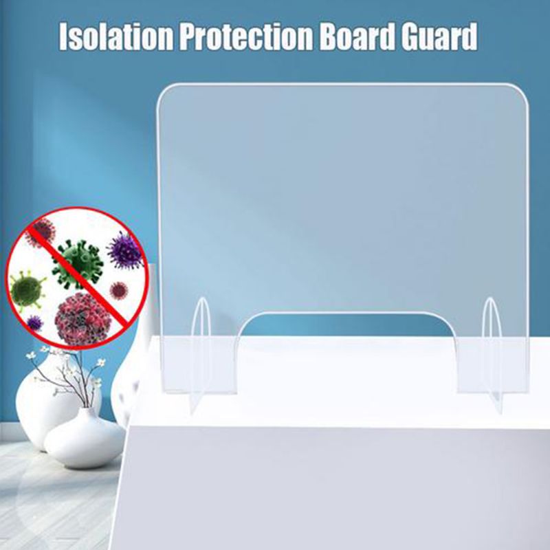 Transparent Acrylic Guard Shield Sneeze Cough Protective Board Shield Barrier for Restaurant Grocery Stores Counters