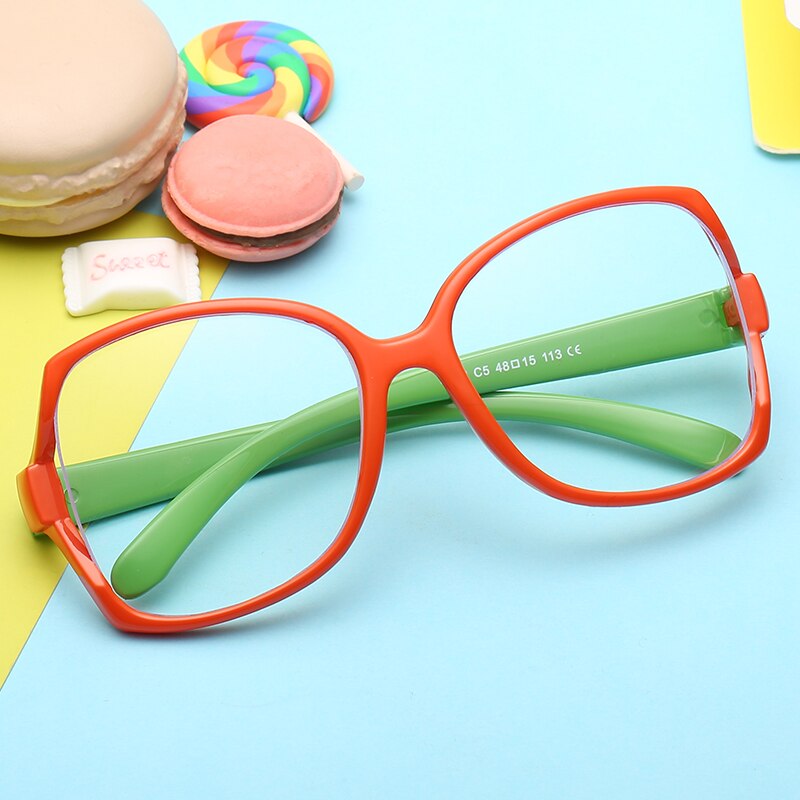 Anti blue Light Kids Glasses Children Big Optical Frame Eyewear Boy Girls Clear Computer Transparent Eyeglasses UV400 Protection
