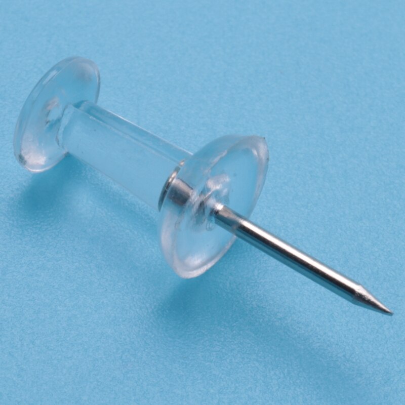 40pz puntine da disegno trasparenti puntine da disegno in acciaio scuola ufficio bacheca