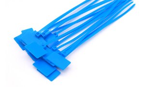 Farve skiltning kabelbånd 4*150 etiket nylon kabelbånd plast netværkskabel mærkning kabelbånd tilstrækkelig mængde  of 250 tegn: Blå