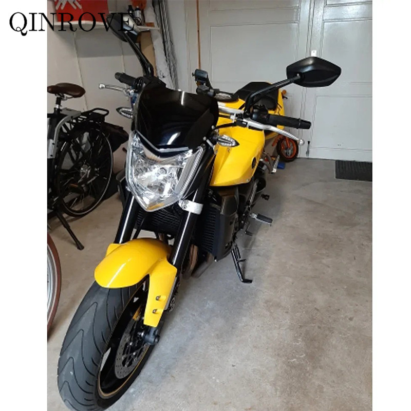 1 par espelho traseiro da motocicleta liga de alumínio abs m8 m10 scooter streetbike vidro branco universal espelho retrovisor acessórios