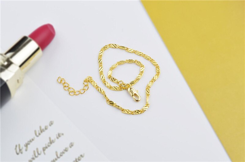 LUKENI-Pulseras de cadena de oro para mujer, joyería, tobilleras de Plata de Ley 925 para niña, accesorios de para novia, para amantes