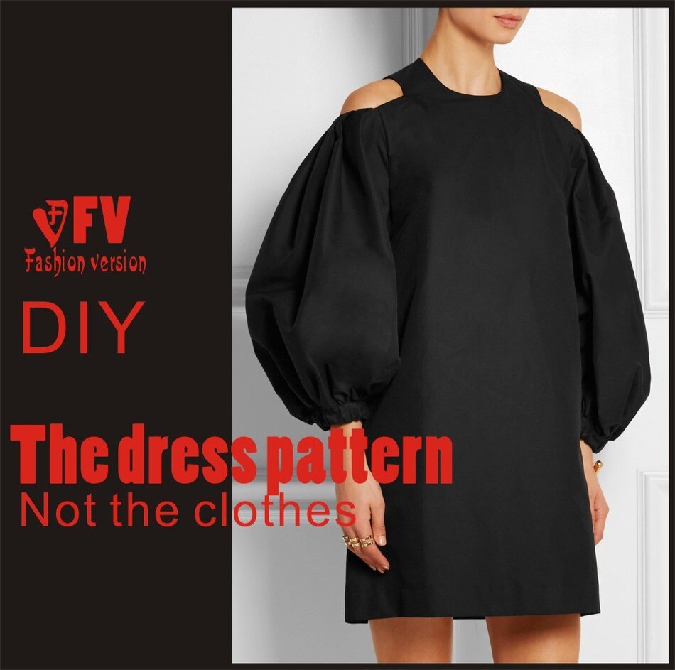 Dresses Sewing Pattern Template Cutting drawing Clothing DIY ((Not selling clothes)) BLQ-202