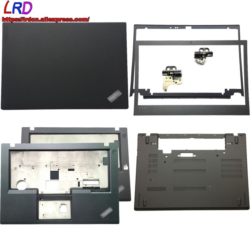 Pantalla de cubierta trasera LCD para portátil Lenovo Thinkpad T470 A475, marco frontal, reposamanos con bisel, carcasa superior, Base inferior, inferior y bisagra