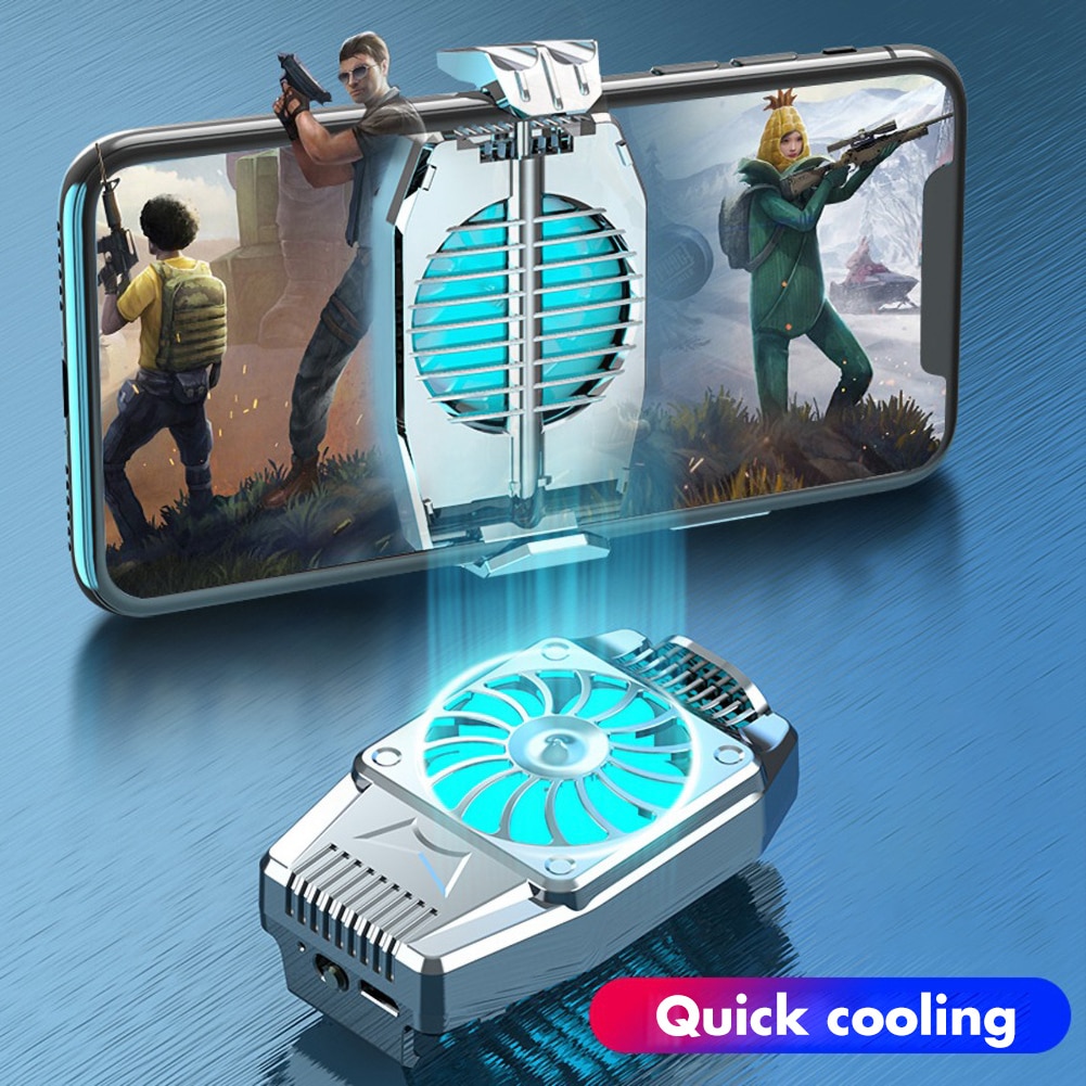 H15 Universal Portable Mobile Phone Game Cooler Cooling Fan Radiator for iPhone Fast Cooling Light Effect Mute Phone Cooler