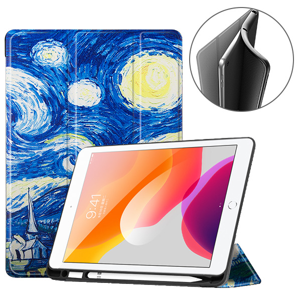 Funda de tableta para ipad 10,2 , funda de folio para Apple ipad 7 7th 10,2 "A2200 A2198 A2197, funda protectora con portalápices: 19IPAD 102  SYBC XK