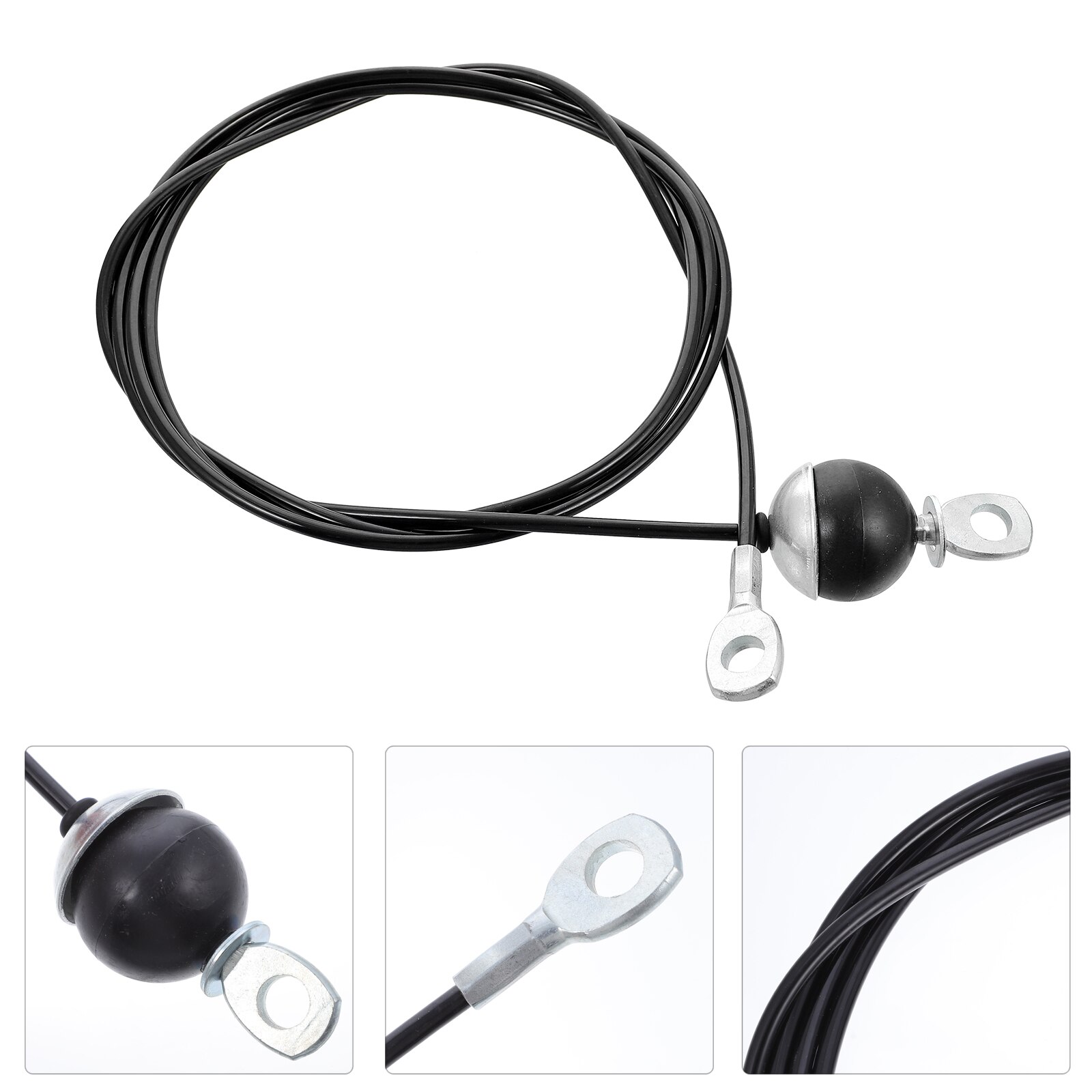1pc fitness pulley ropes for diy home gym equipment, fitness steel wire (black)