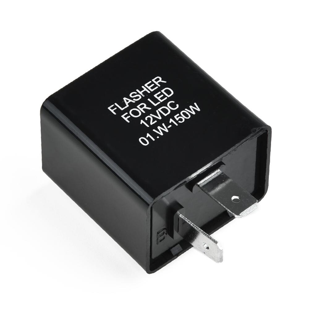 12v led blinklys relæ blinkende udskiftning pvc plast 2- pin fix til blinklys lys sort led blinklys relæ accessori auto