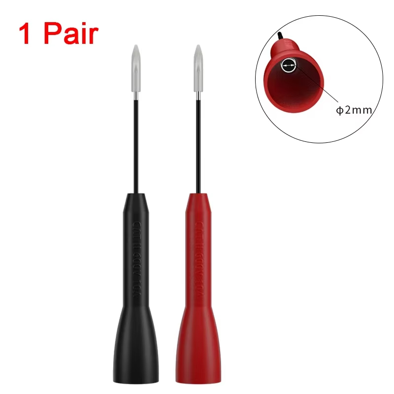 2/4pcs Insulated Piercing Needle Non-destructive Multimeter Test Probes Red/Black Test Probe Digital Multimeter Test Equipment: Oranje