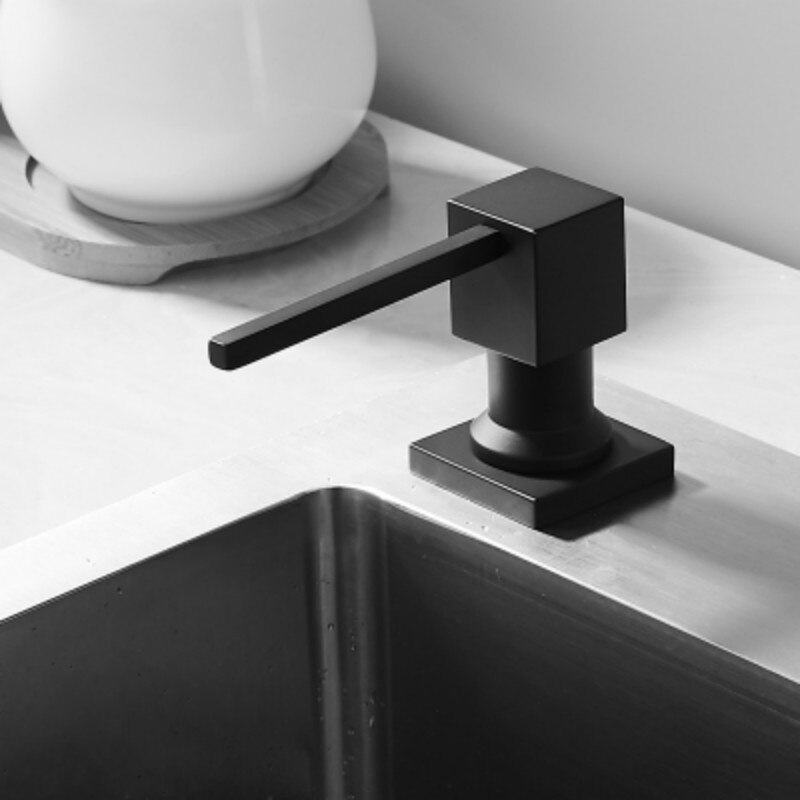 Nordisk stil køkken 304 rustfrit stål sort håndvask tilbehør vask med vaskemiddel sæbe dispenser
