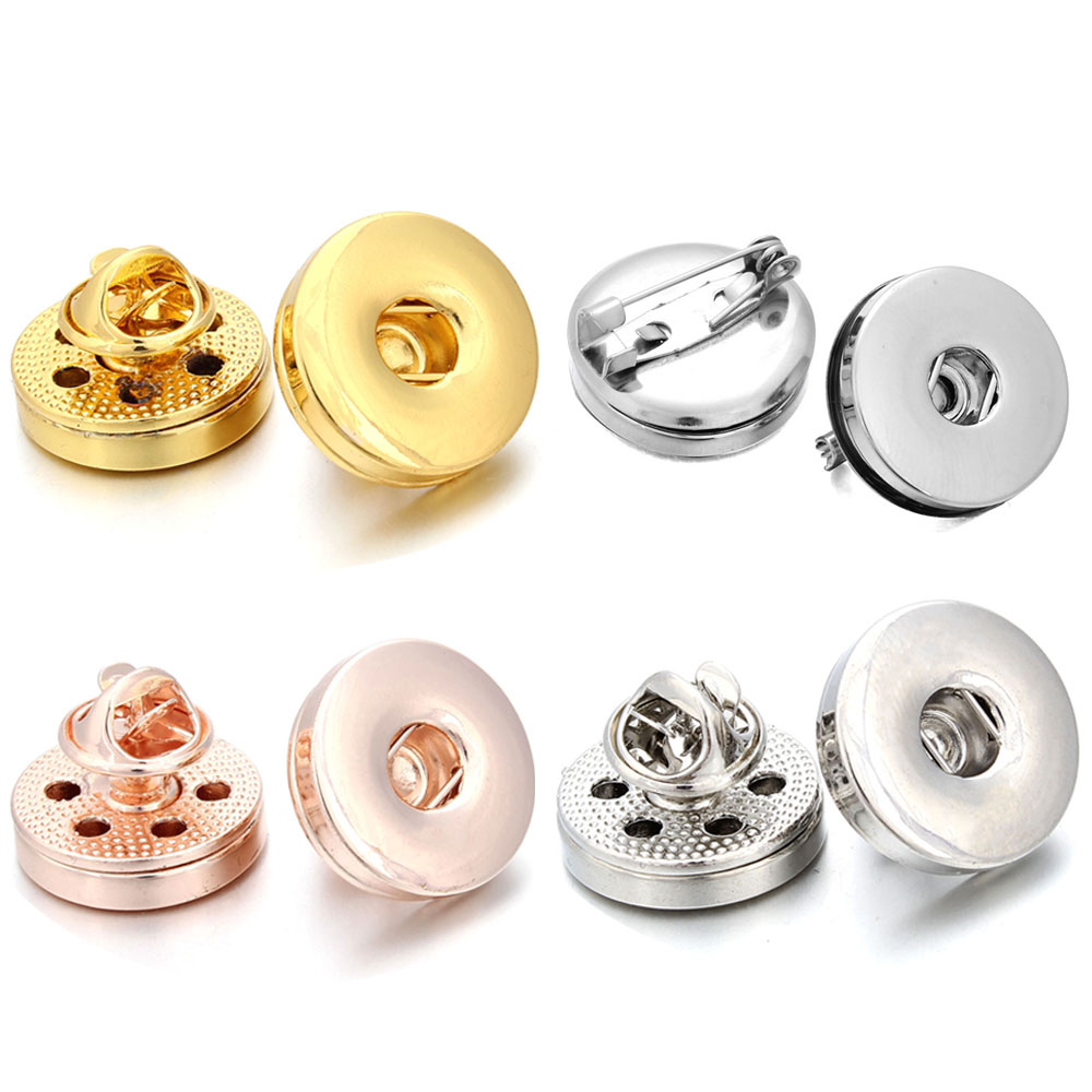 Snap Sieraden Trendy Snap Charm Broche voor Vrouwen Mannen Fit 18mm Metal Charms Button Snaps DIY Sieraden Fitting
