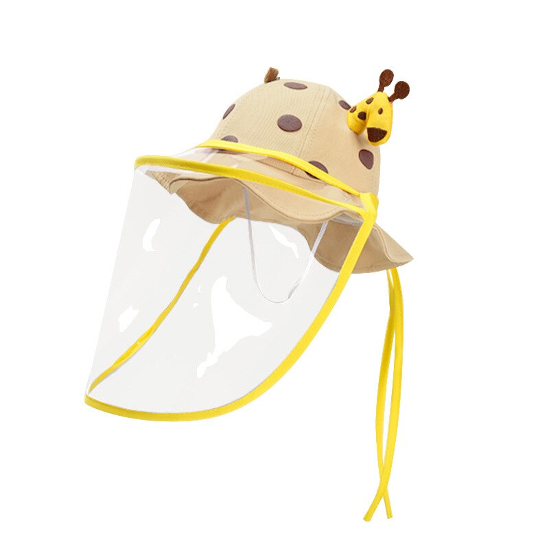 gorro protector de escudo transparente para niños Anti-niebla Saliva a prueba de viento sombrero de sol extraíble