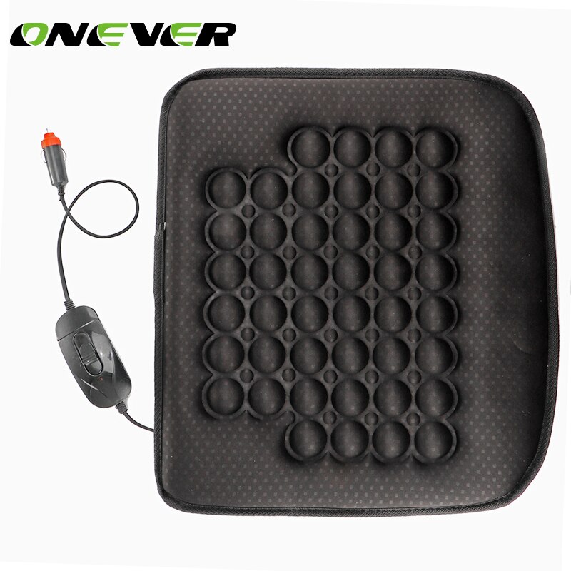 Cojín de asiento con calefacción de coche Onever, funda para coche, calentador térmico de 12 V, almohadilla térmica, calentador negro de invierno, cojín para hogar