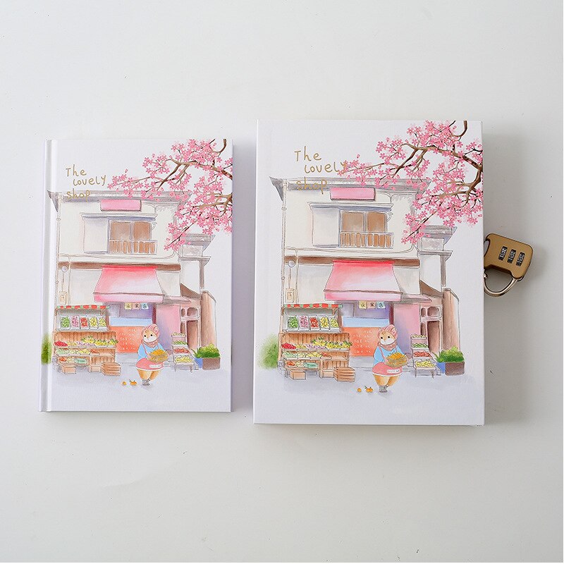 "Sakura Magic" Lock Box Diary Notebook Cute Journal Girls Stationery: D