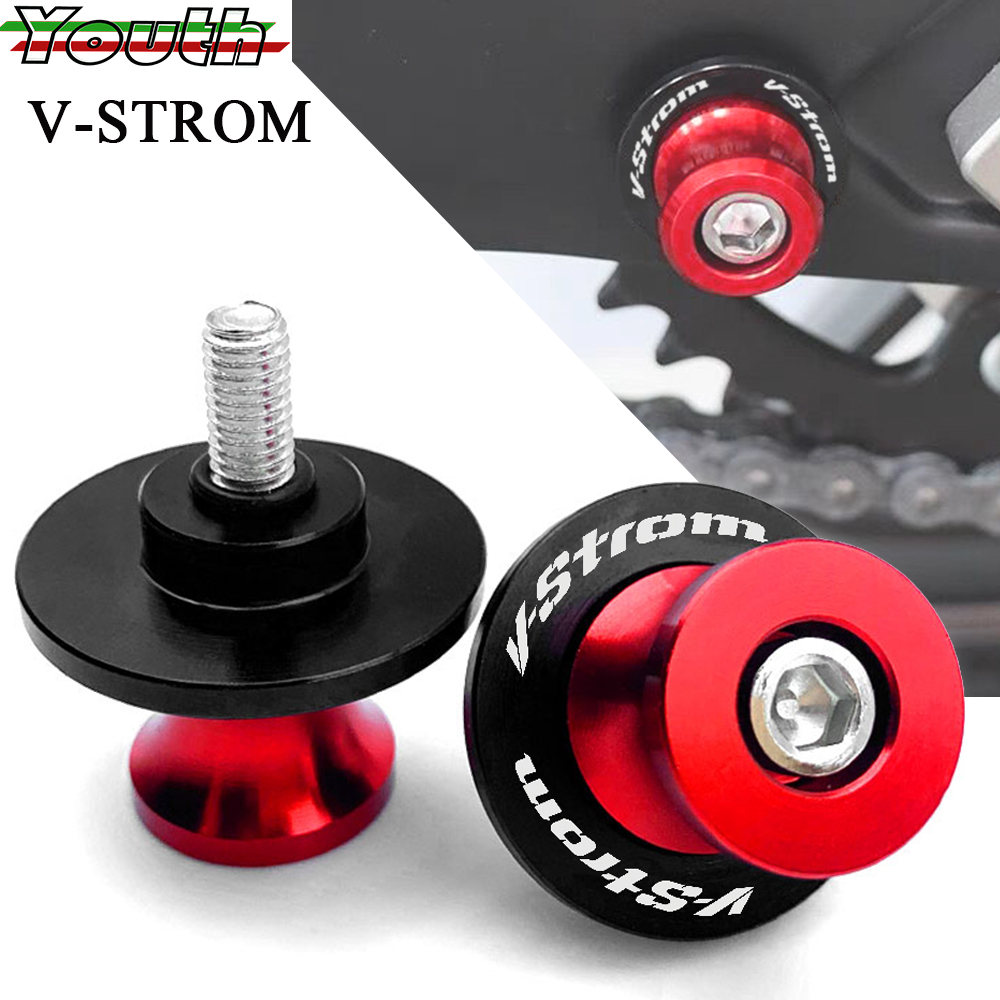 Para Suzuki v-strom 250 1050 XT V Strom 650 VStrom 800DE DL650 DL100 motocicleta 8MM basculante carretes soporte deslizante Protector de tornillos