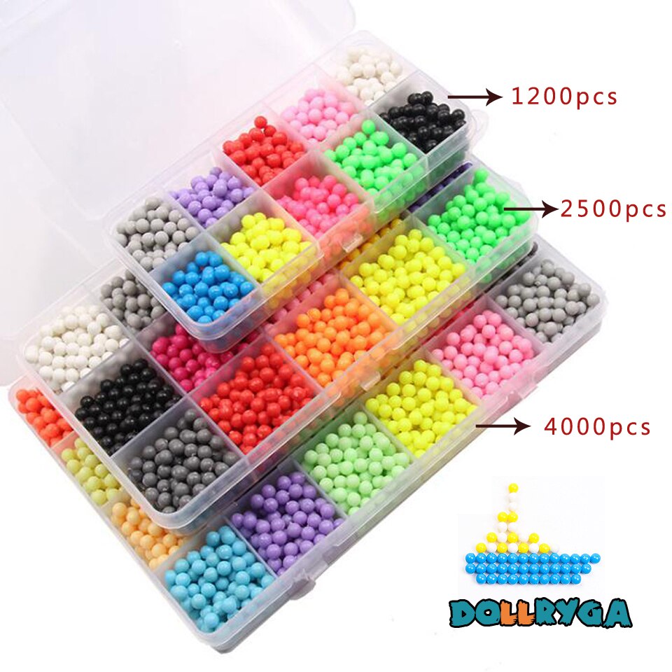 Dollryga diy perler sett 3d cuentas hama perler 5mm 4400 stk pegboard aqua perlen puslespill til gutt armbånd veving bånd jente