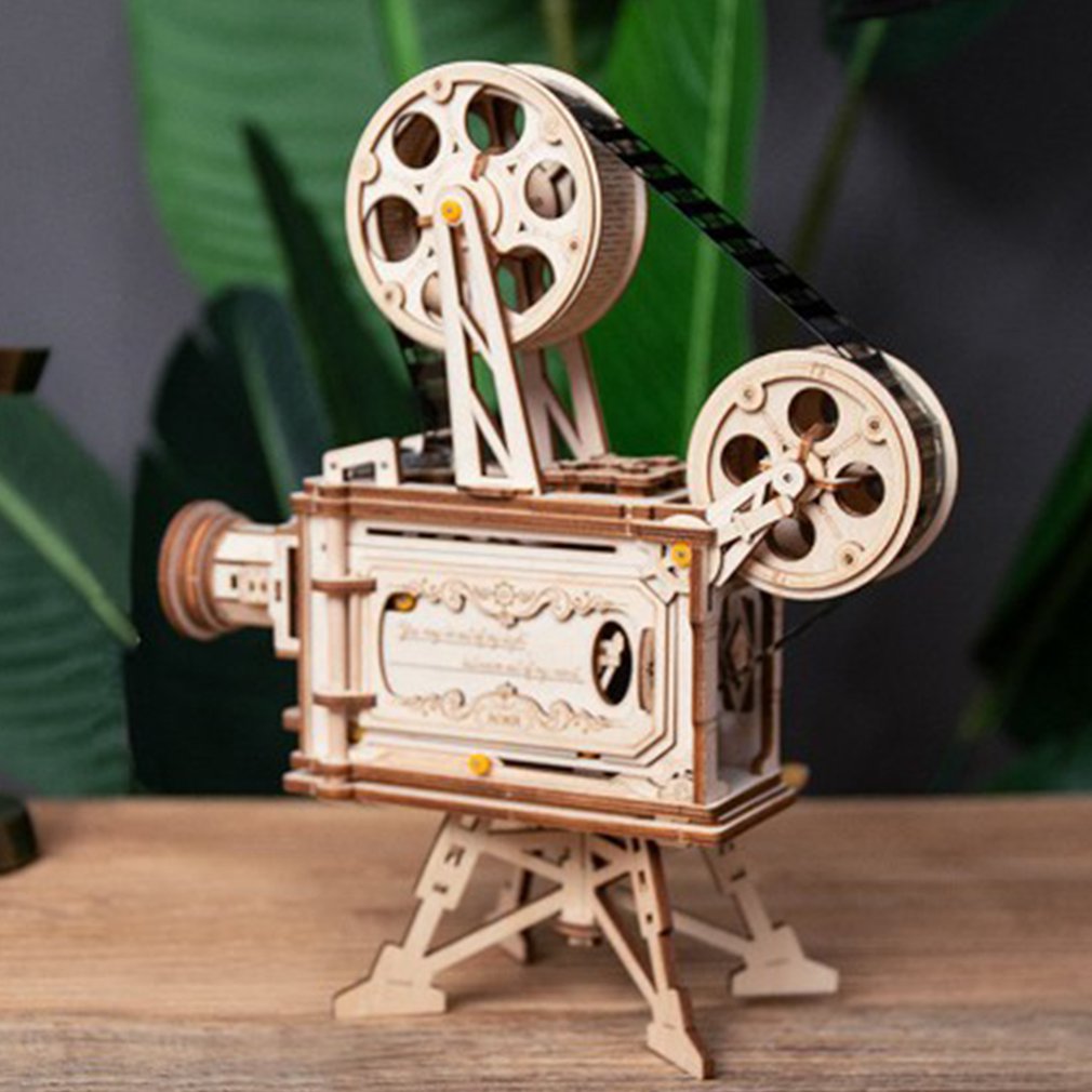 Houten Hand Gemonteerd Drie-Dimensionale Puzzel Speelgoed Houten Schatkist Puzzel Kit Een Mechanische Techniek Kit