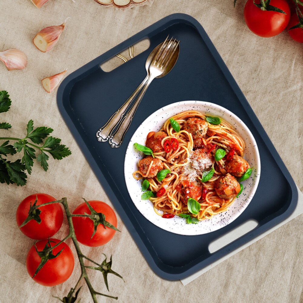 1pc Nordic Style Food Tray Home Tea Set Tray Food Service Plate Food Plate