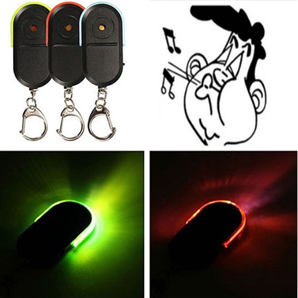 Remote Anti-Lost Alarm Finder Locator Tracker Keychain Whistle Sound Flashing Beeping With LED Light Anti Lost Keyring Finder