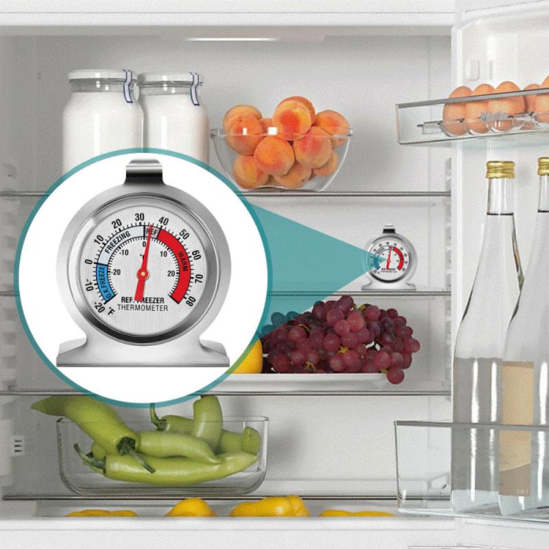 Refrigerator Thermometer Stainless Steel Fridge Freezer Thermometers Kitchen Fridge Temperature Sensor Kitchen Tools