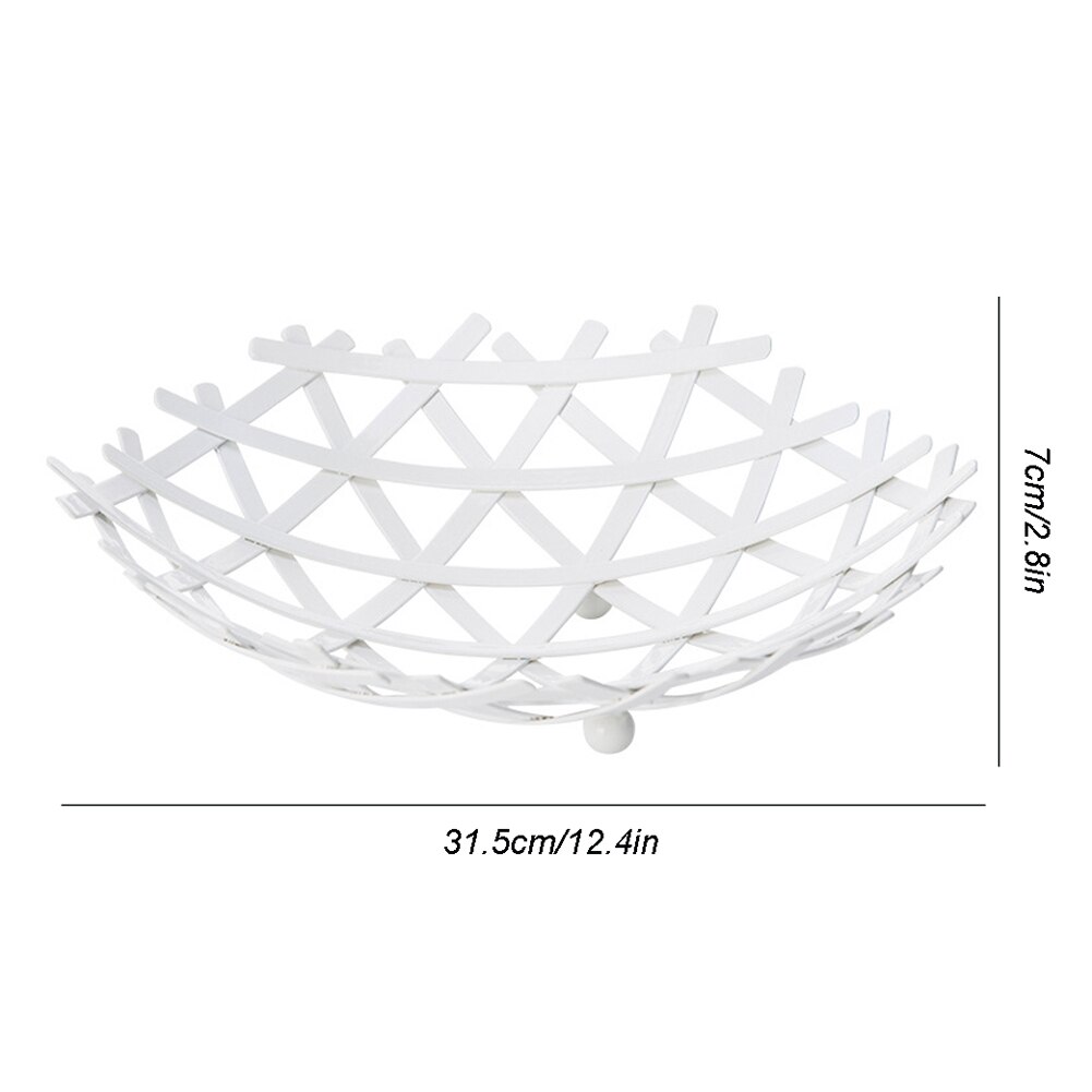 Geometric Fruit Basket Vegetable Wire Kitchen Storage Basket Metal Bowl Kitchen Storage Container Desktop Display