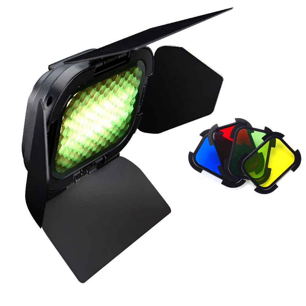 Godox – porte de grange à montage Bowens, grille en nid d&#39;abeille, filtre 4 couleurs pour réflecteur Standard, pour Flash Godox AD200, BD-07