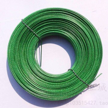 Un rollo de alambre de cobre aislado de goma de 7 hebras, diámetro de 0,6mm 60m por bobina, apto para sellado de metros: green