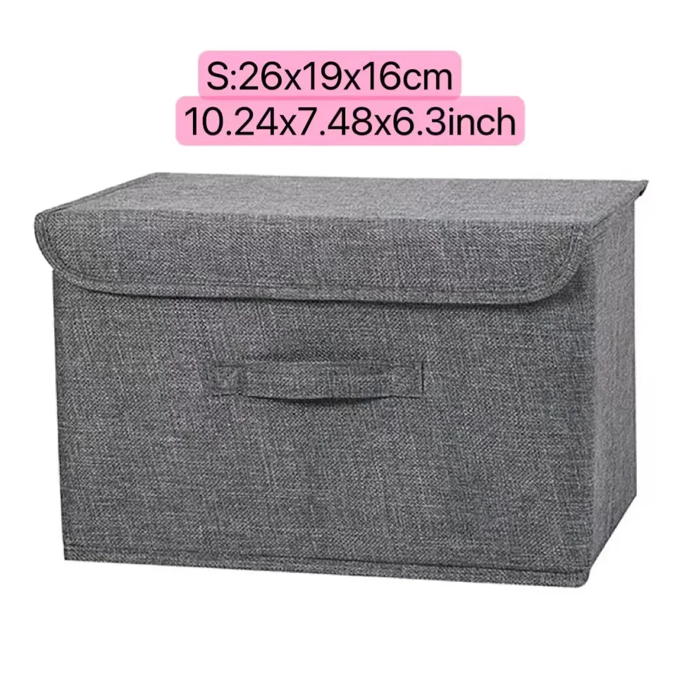 Folding Non Woven Fabric Storage Box Large Capacity Dustproof Storage Box Home Supplies Clothing Sock Dustproof Storage Box: black