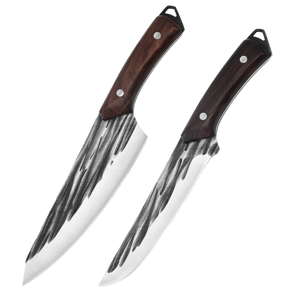 Forged Boning Knife Set Handmade Chef Knife Kitchen Knife Slaughtering Knife Wooden Handle Knife Cooking Tools: Kitchen Knife A -B