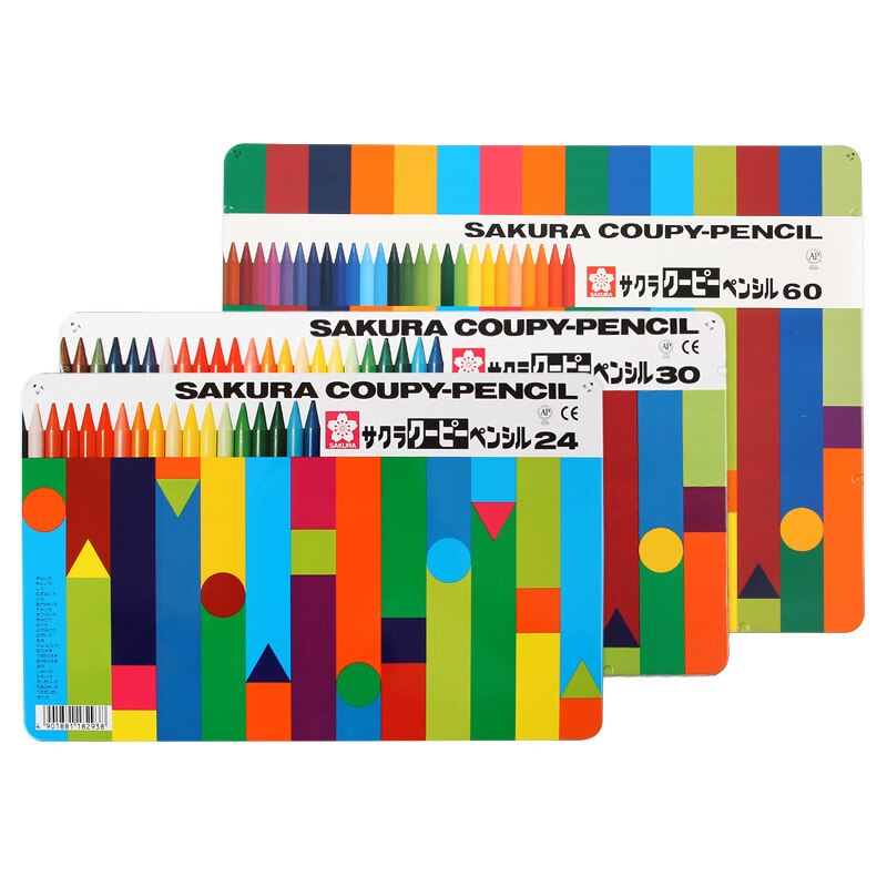 Sakura Cherry Blossoms Plastic Crayon FY 24 Children Paint Brush Postal Japan Imported Cherry Blossoms