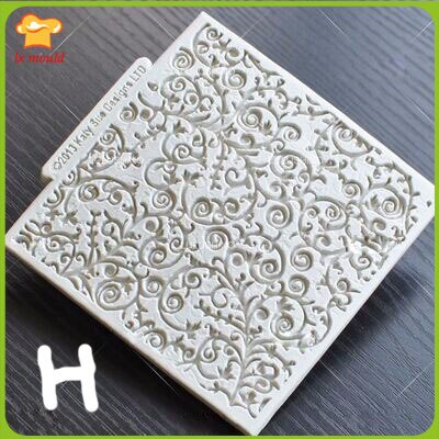 Textur designs spitze silikon form für kuchen dekorieren zucker paste formen: H