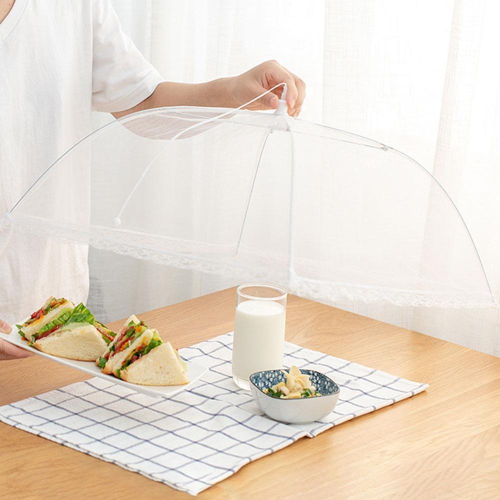 1 PC Mesh Screen Food Covers Large Up Mesh Screen Protect Umbrella Cover Picnic Net Protector Food Food Dome Tent S2D4