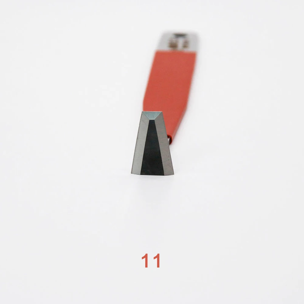 Cuchillo de acero de tungsteno, herramienta de corte de Cuchilla de recorte en blanco, resistente al desgaste, de aleación superdura, tamaño pequeño: 11