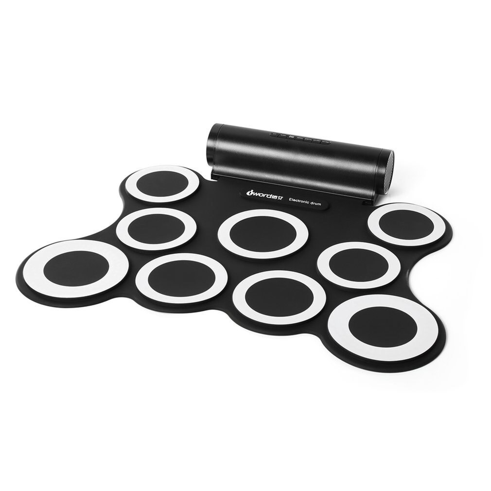 Portable Roll Up Electronic Drum Set Kits 3009 9 Pads Built-in Speakers With Foot Pedals Drumsticks USB Cable For Practice
