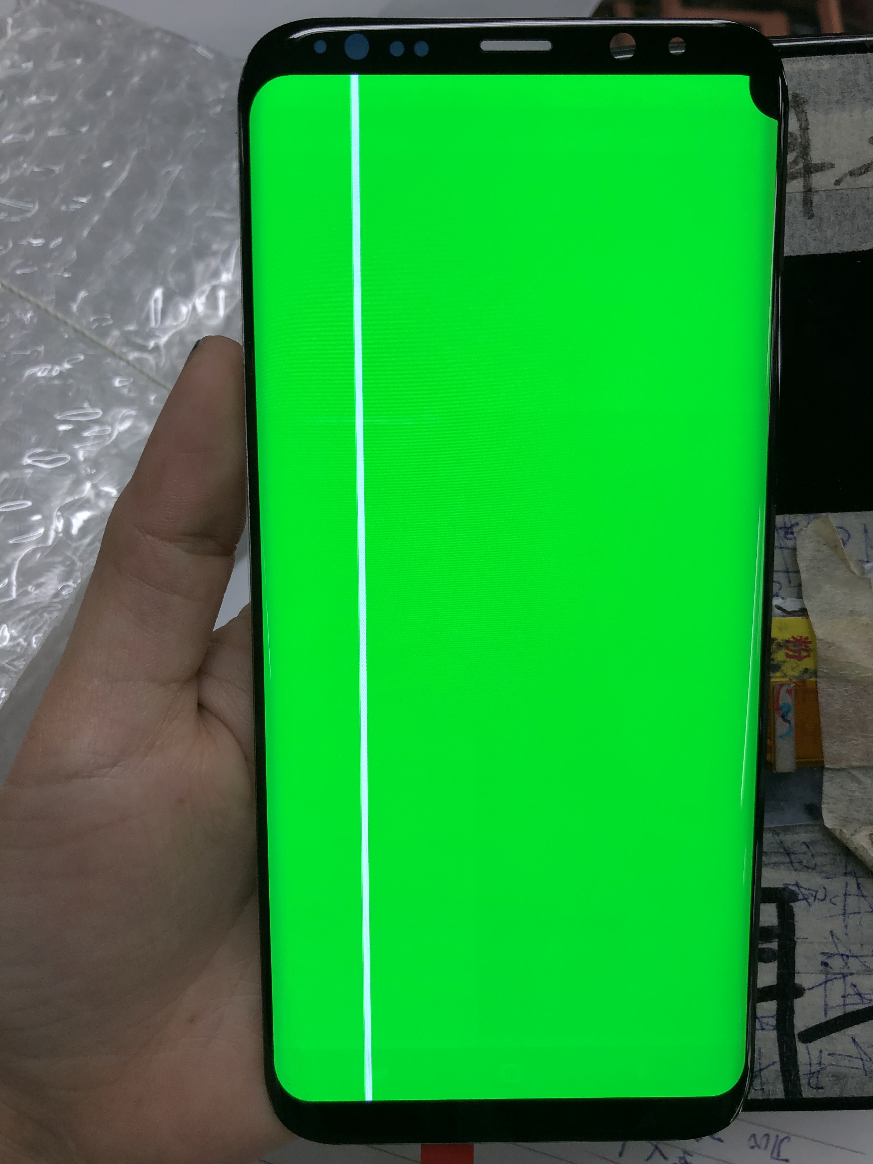 Para Samsung S8 pantalla táctil S8 Plus pantalla LCD para Samsung S9 Plus Pantalla de línea de banda LCD pantalla defectuosa del teléfono móvil