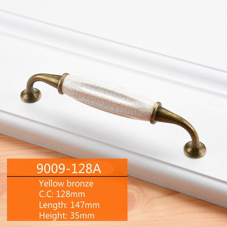 Kast Keramische Zwart Wit Handvat Europese Aluminium Kast Deurklink Lade Moderne Minimalistische Handvat Meubels Hardware