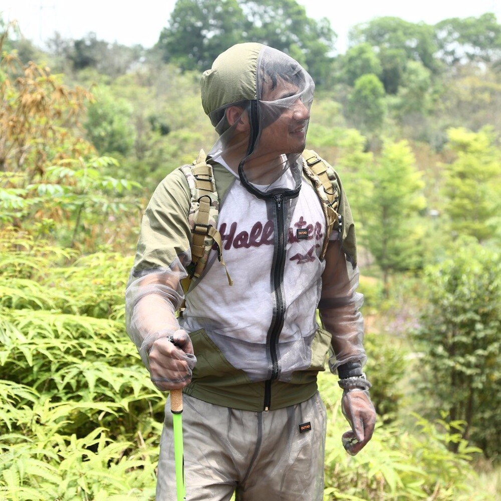 屋外釣り服抗蚊服男性速乾性、通気性釣り帽子蚊帳蚊防止スーツ