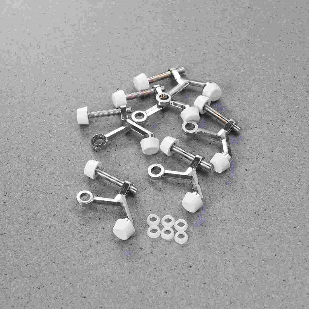 6 Pcs Heavy Duty Hinge Pin Zinc Alloy Rubber Door Stop for Hinged Doors