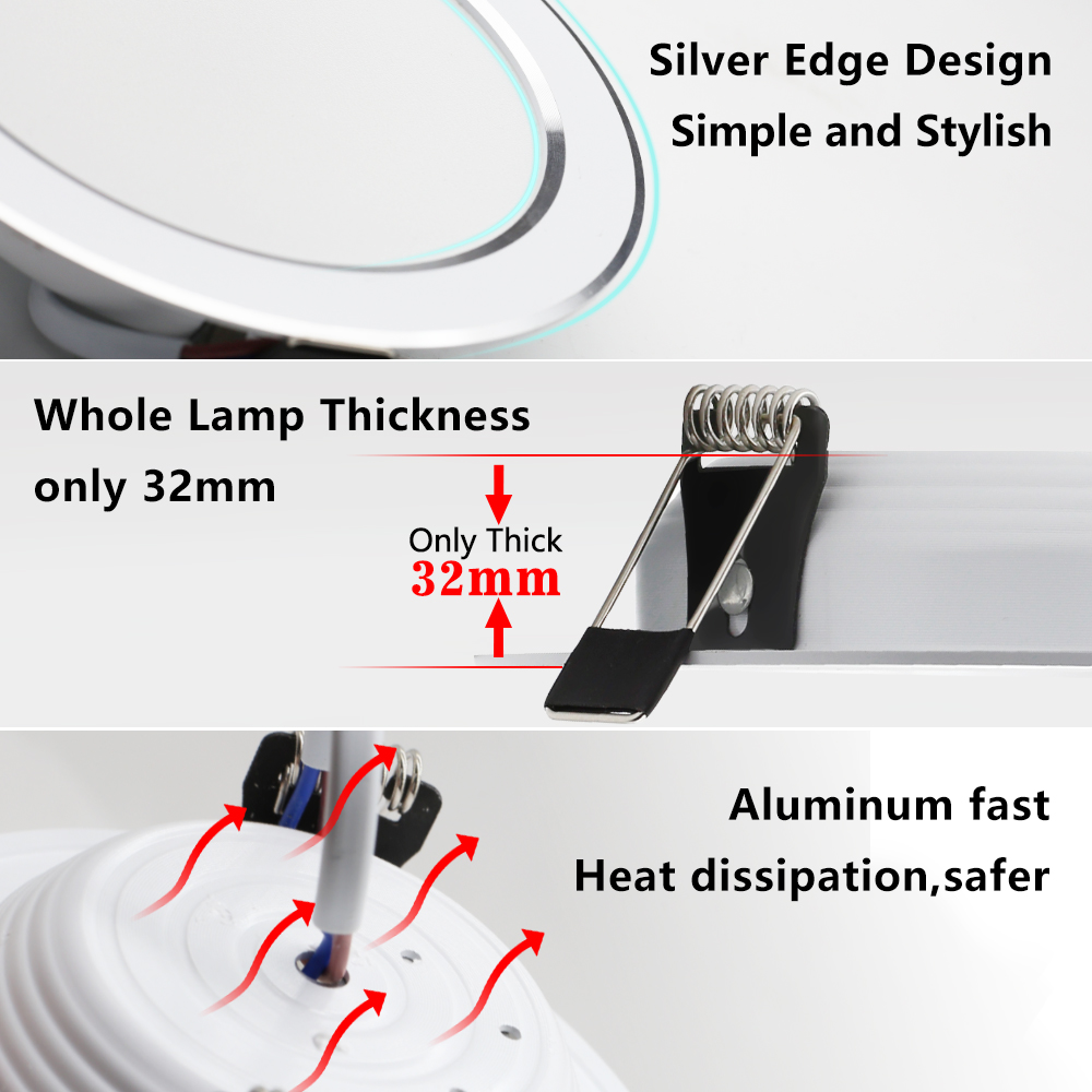 Spot LED Downlight Plafond AC 220V 240V 7W 9W 12W 15W 18W Spotlight Koud Warm Wit Ronde Inbouwlamp LED Spot Licht Verlichting