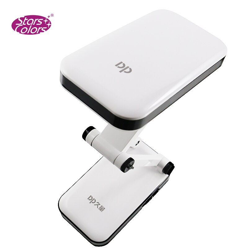 (90~240V / 2-Flat-Pin Plug) Foldable Rechargeable White Light Desk Lamp Eyelash Extension Flexible Eyelash LED Light