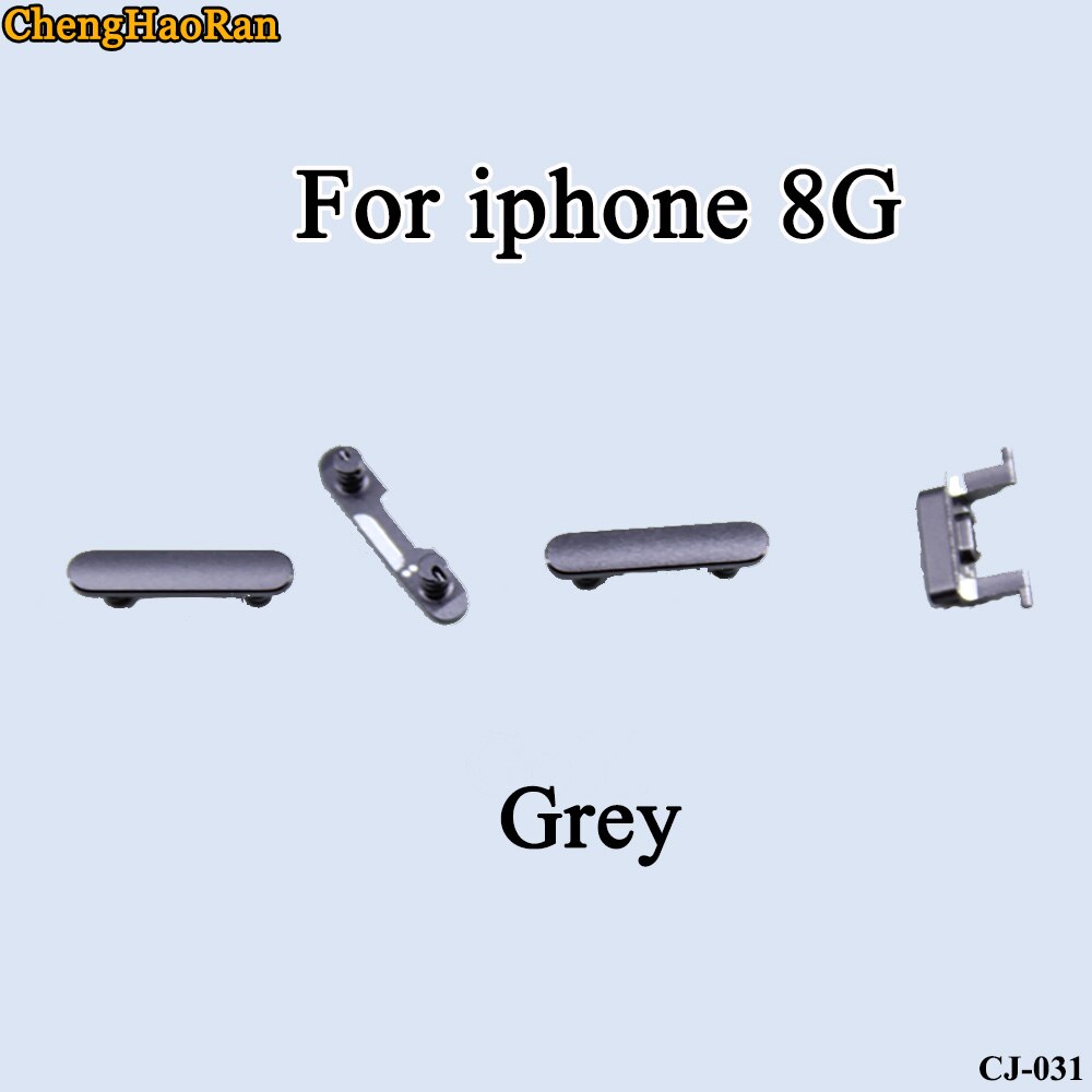 ChengHaoRan 1Set para iPhone 8G 8Plus 8P botón de encendido Volumen de silencio botones teclas botones laterales reemplazo de piezas de reparación de juego completo: iphone 8G-Grey