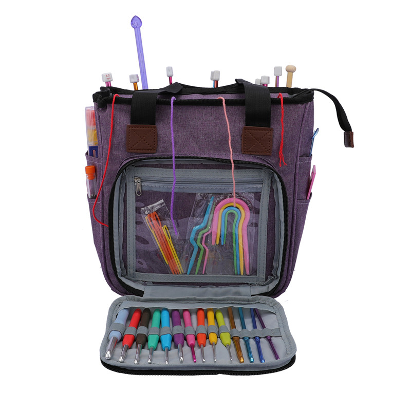 Draagbare Tas Breien Garen Opbergtas Tote Voor Wol Haaknaalden Breinaalden Naaien Leveringen Set Diy Huishoudelijke Organizer