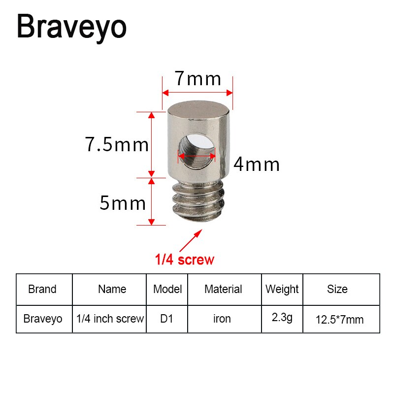 1/4 Cal smycz śruba D pierścień uchwyt na ramię pasek do mocowania Adapter aparat cyfrowy akcesoria do studia fotograficznego dla lustrzanka statyw: D1 1PC
