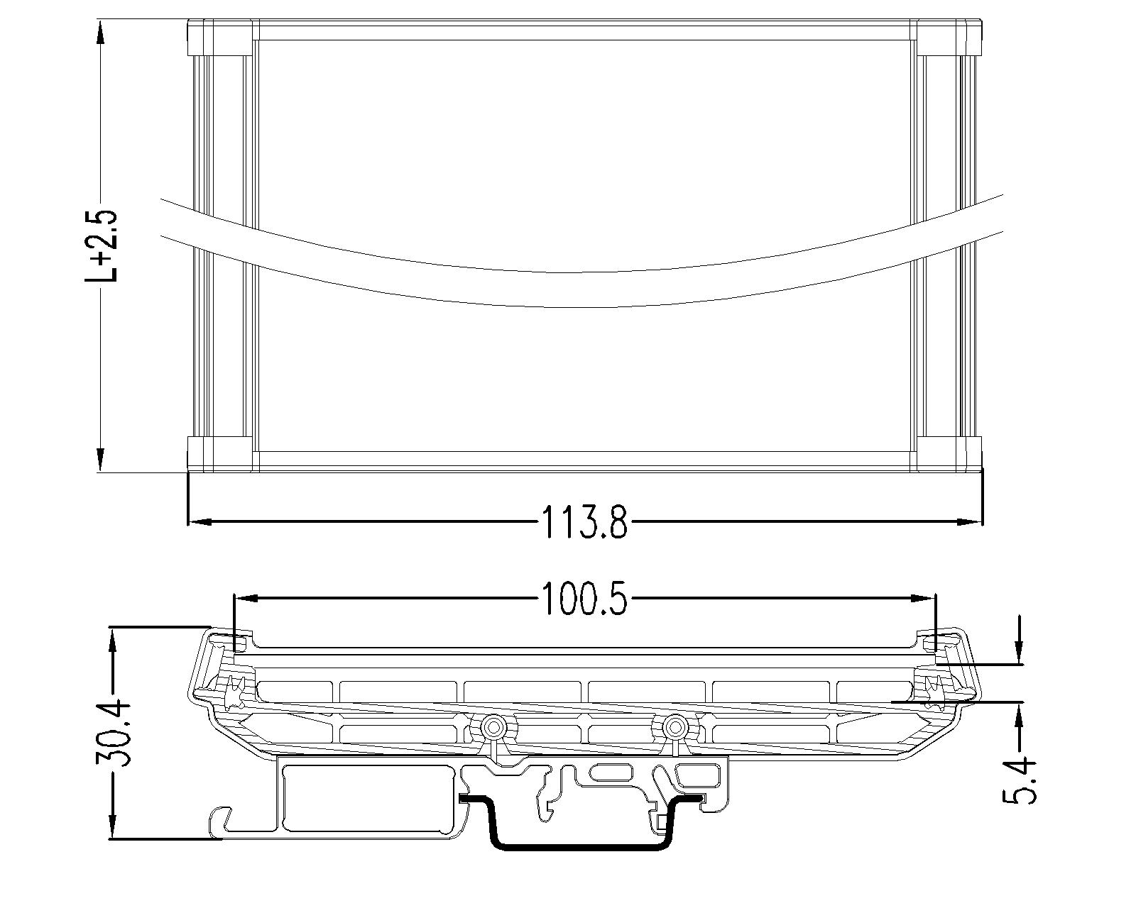 UM100S PCB Mounting Base PCB Din Rail Bracket PCBA Control Holder Carrier Length Is 151-200mm