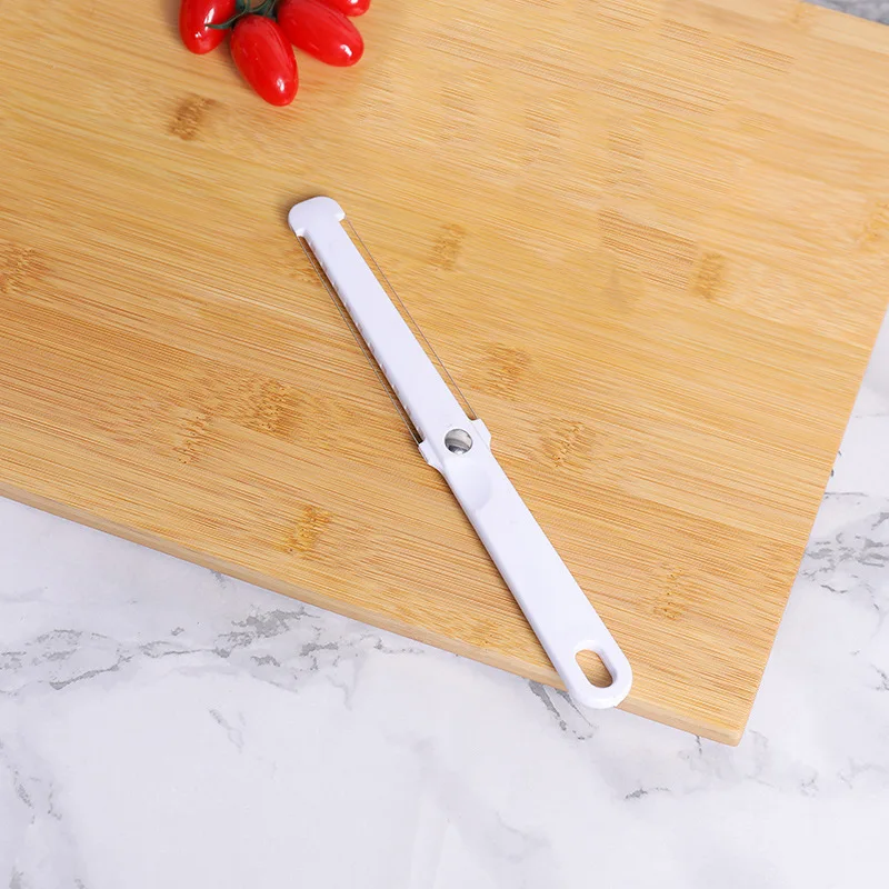1Pcs Butter Cutter Cheese Slicer Cooking Tools Pizza Peeler Baking Accessories Wired Cheese Knife Kitchen Gadget: light yellow