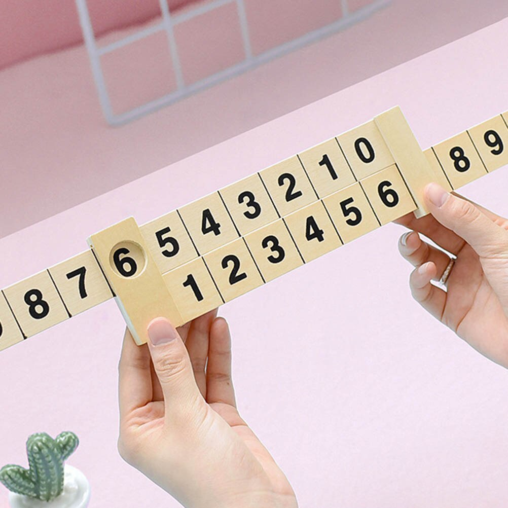 De Madera matemáticas aritmética 1-10, además de restar aprendizaje gobernante científica del carril gobernante niños educación juguetes niños #20