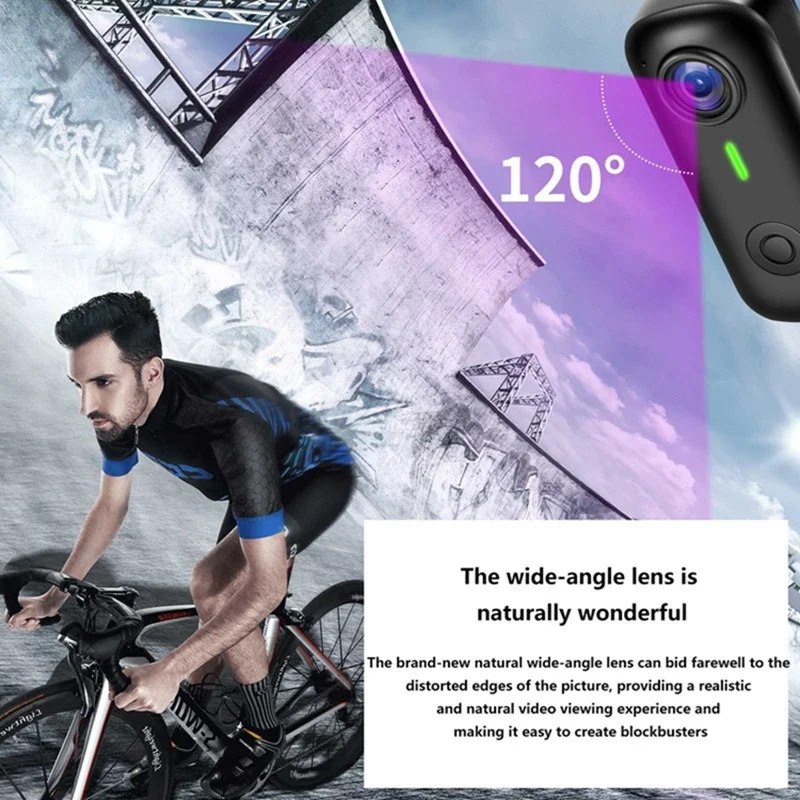 Lenovo 4K 1080P Outdoor Sportcamera voor Helm, Motor, Fiets, Sport, Mini Filmcamera, Actiecamera en Video-opname