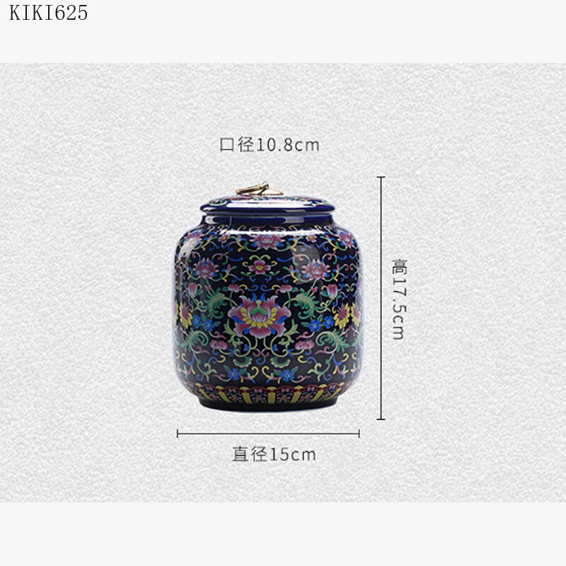 Chinese Style Blue and White Porcelain Tea Box Home Candy Nut Sealed Storage Jar Ceramic Candy Storage Jar Home Decor