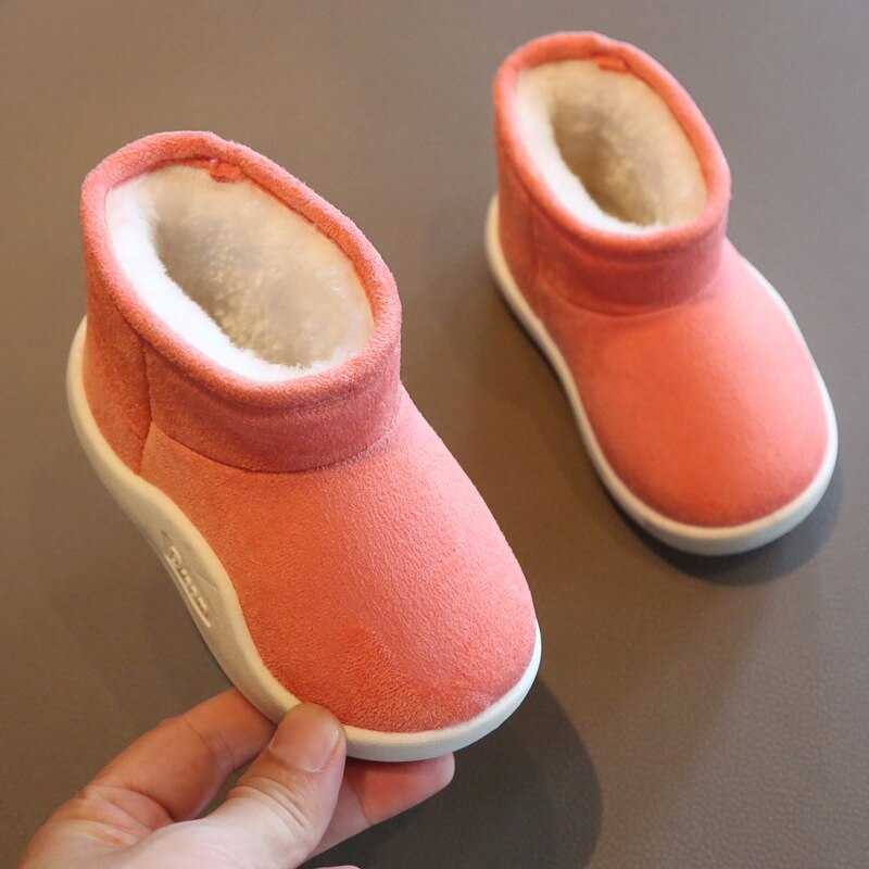 Kushyshoo Kinderen Katoenen Schoenen Winter Baby Fleece Peuter Schoenen Jongens Snowboots Kinderen Warme Schoenen Kids Laarzen Meisjes: Roze / 20
